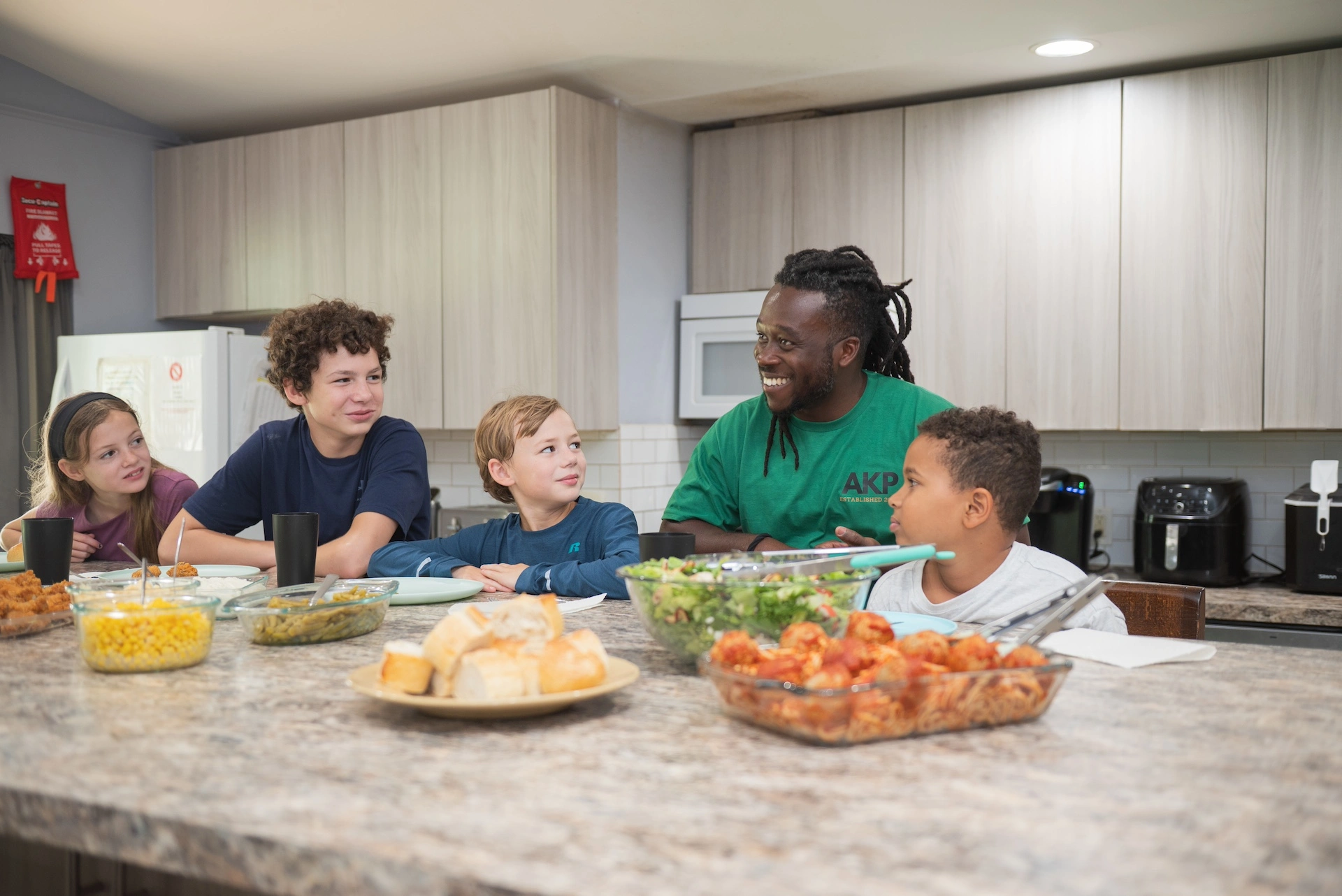 House parent and kids
